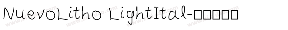 NuevoLitho LightItal字体转换